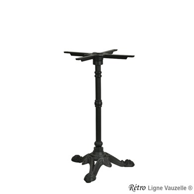 Piètement Fonte RETRO-MONTPARNASSE Noir Mat, 3 reposes, Ht 72cm.
