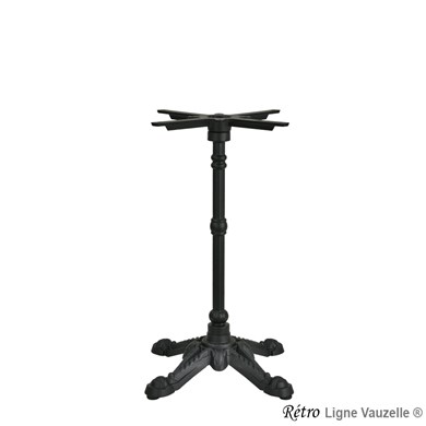 Piètement Fonte RETRO-MONTPARNASSE Noir Mat, 4 reposes, Ht 72cm