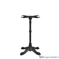 Piètement Fonte RETRO-MONTPARNASSE Noir Mat, 4 reposes, Ht 72cm
