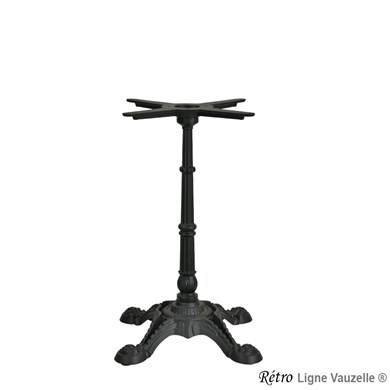 PIètement Fonte RETRO-MONTPARNASSE Noir Mat, 4 reposes XL ,Ht72.5cm