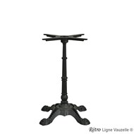 PIètement Fonte RETRO-MONTPARNASSE Noir Mat, 4 reposes XL ,Ht72.5cm