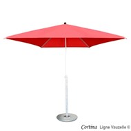Parasol CORTINA HONOLULU avec socle,Toile Acylique et Galon Col Déf