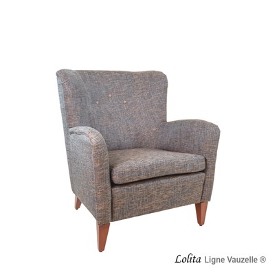 Fauteuil LOLITA Bas avec patins PVC