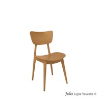 STOCK UNIQUEMENT Chaise JULES Chêne Assise Bois