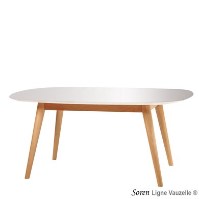 Table SOREN HT.45 4 Pieds Plateau Hêtre ELLIPTIQUE 100x62cmProfil6