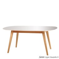 Table SOREN HT.45 4 Pieds Plateau Hêtre ELLIPTIQUE 100x62cmProfil6