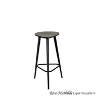 Tabouret ROSE-/MATHILDE Assise Bois, ht 76cm