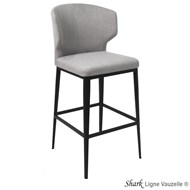 Tabouret SHARK, Pieds en Acier Epoxy Noir