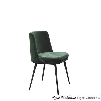 Chaise ROSE-MATHILDE Pieds Metal Etrille Epoxy Noir