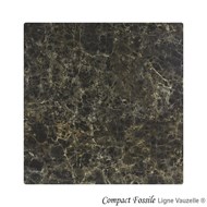 Plateau COMPACT FOSSILE MARBLE BRUN Chant Brun Mat Epaisseur 10 mm