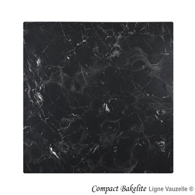 Plateau COMPACT BAKELITE MARBLE NOIR Chant Noir Mat Epaisseur 10 mm