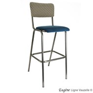 Tabouret EUGENE Assise & Dossier Garnis Assise H80