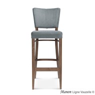 Tabouret  MANON JULIE Dos Tapissé,  Assise Epaisse L, Ht Ass 80cm
