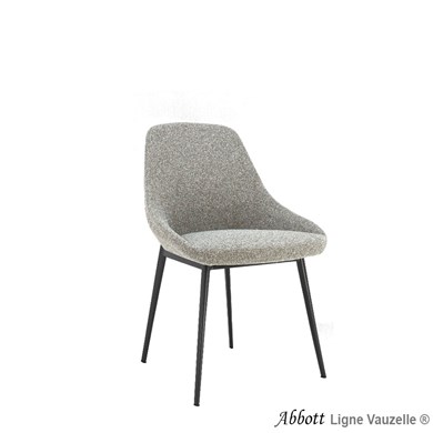 Chaise ABBOTT, Pieds en Acier Epoxy Noir