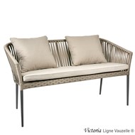Canapé VICTORIA LV en Sangles Tressées avec Coussin Ass. & Dossier
