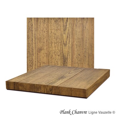 * Plateau PLANK CHANVRE Pin Massif Vieilli Brossé Ep. 3cm/6cm