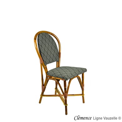 Chaise GROCK_CLEMENCE GARNIE,Rotin Naturel Ligatures Thersan Marron