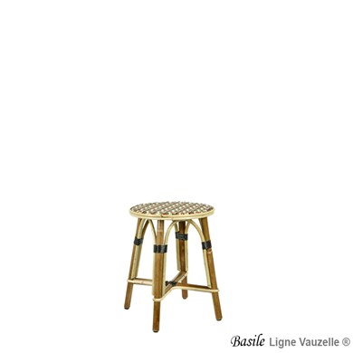 Tabouret GROCK_BASILE, Rotin Naturel