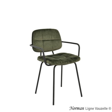 Fauteuil NORMAN, Pieds Métal Epoxy Ral T1.