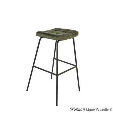 Tabouret NORMAN Sans dossier, Pieds Métal Epoxy Ral T1.