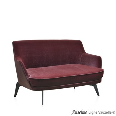 Canapé Lounge ANSELME, Pieds en Acier Epoxy Noir.