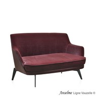 Canapé Lounge ANSELME, Pieds en Acier Epoxy Noir.