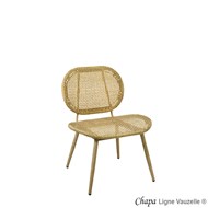 Chaise CHAPA Lounge, Tressage Imitation col. Paille.