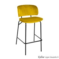 Tabouret HT80cm KOLINE Assise & Dossier Garnis