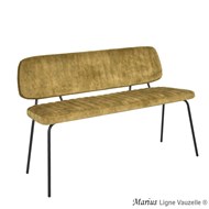 Banc MARIUS, sans Accoudoirs, Pieds Métal Epoxy Ral T1