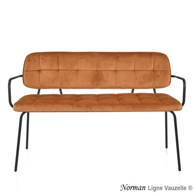 Banc NORMAN, avec Accoudoirs, Pieds Métal Epoxy Ral T1