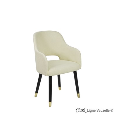 Fauteuil CLARK avec patins Teflon et sabots laiton