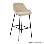 Tabouret ABBOTT, Pieds en Acier Epoxy Ral T1.