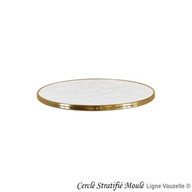 Plateau Cerclé Stratifié Moulé D60cm Cerc.PoliMouluré Ep.26mm