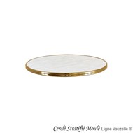 Plateau Cerclé Stratifié Moulé D60cm Cerc.PoliMouluré Ep.26mm