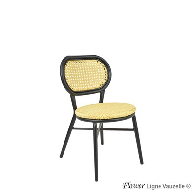 Chaise FLOWER, Cannage PVC Naturel