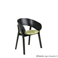 Fauteuil OCTAVIA Assise Garnie et Dos Bois