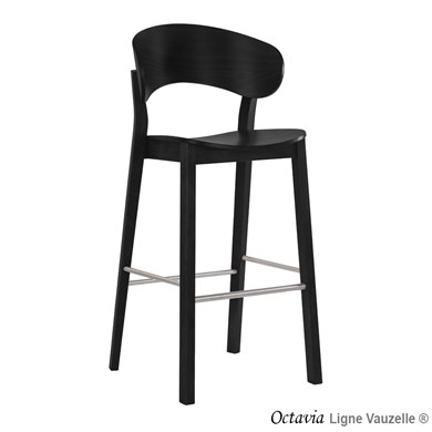 Tabouret OCTAVIA Assise et Dos Bois