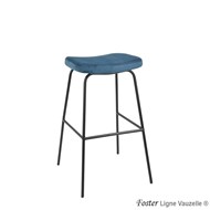 Tabouret FOSTER sans Dossier, Pieds Métal Epoxy Ral T1.