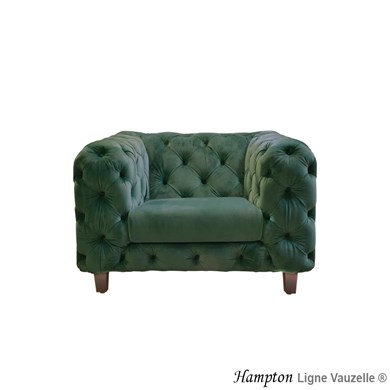 Fauteuil HAMPTON, L.126cm avec Coussin d'Assise.