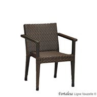 * EXCLU WEB Lignemob - Fauteuil FORTALESA EMPILABLE, Tressage Color