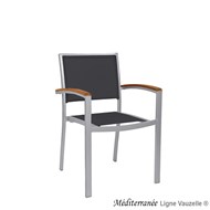 EXCLU WEB Lignemob - Fauteuil MEDITERRANEE  Gris Anthracite, Acc. T