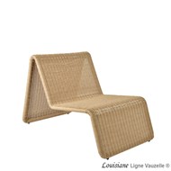 Chaise Lounge LOUISIANE, Tressage Rond Imitation Loom