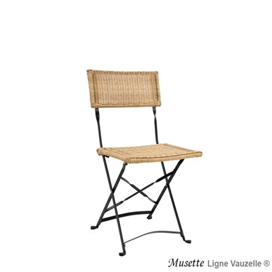 Chaise Pliante MUSETTE, Tressage Rond Imitation Loom.