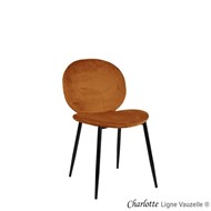Chaise CHARLOTTE Pieds Métal Noir.