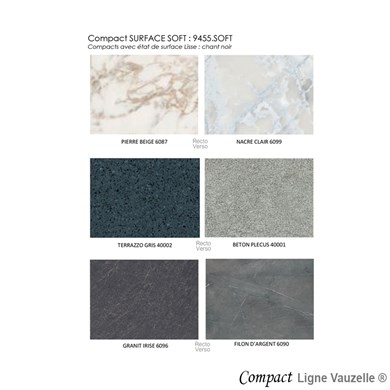 PlateauCOMPACT SURFACE SOFT Ch.Noir Lisse - Ep10- Ch Droit?Arrondi?