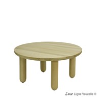 Table Basse LUCE Finition Hêtre, D. 80cm, H. 45cm