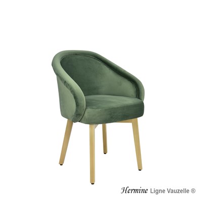 Fauteuil HERMINE Pieds Bois Square