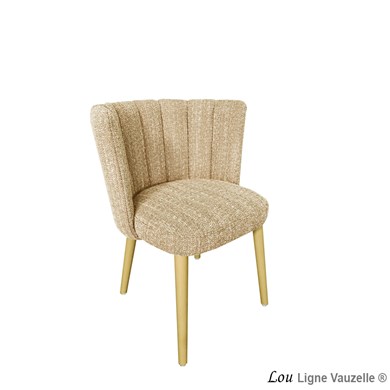 Fauteuil LOU Pieds Bois Coniques