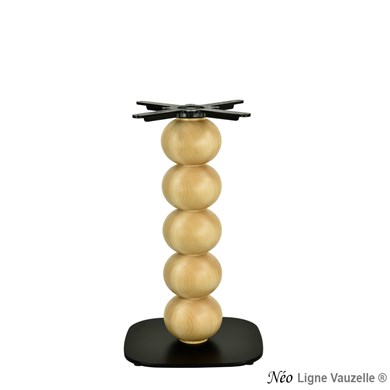 Piètement NEO sphères D18cm, socle Oko Noir, hauteur standard.