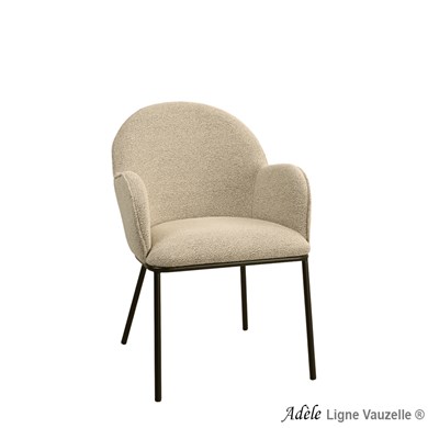 Fauteuil ADELE Pieds Métal Noir